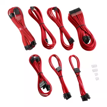 CableMod kabelset C-Series PRO ModMesh RM Black Label CM-PCSR-16P3KIT-NKR-R – gesleevede voeding- en GPU-kabels, ModMesh, rood