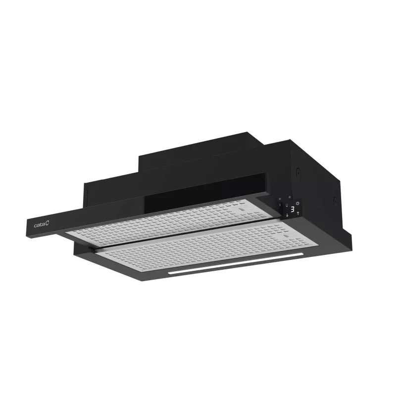 CATA TFH 6830 GBK semi-inbouw (uitschuifbaar) afzuigkap — 600 mm, 600 m³/h, zwart, touchbediening