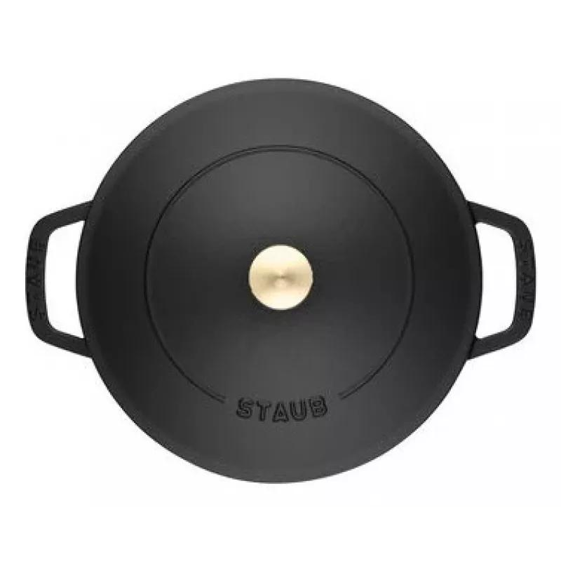 Staub Chistera 40511-472-0 braadpan 28 cm, rond, gietijzer, 3,7 l, zwart