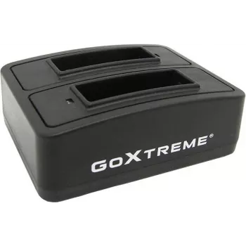 GoXtreme Dual Vision 4K accu-laadstation – dual-bay-oplader voor actiecamera-accu's, model 01492