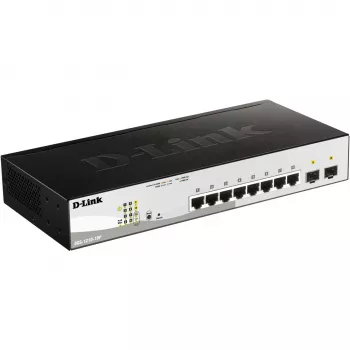 D-Link DGS-1210-10P managed L2 Gigabit Ethernet (10/100/1000) Power over Ethernet (PoE) 1U zwart