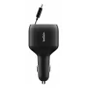 Belkin 75W 2-poorts met oprolbaar USB-C-snoer auto - kabel (CCC001HQBK)