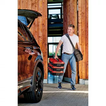 Gereedschapskoffer Einhell E-Case S-F zwart rood