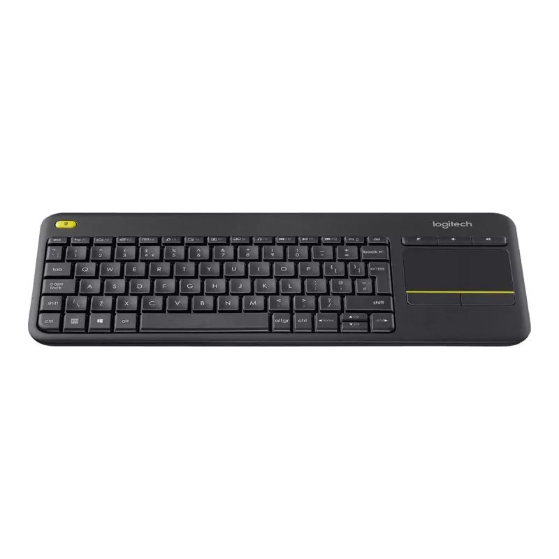 Logitech Wireless Touch-toetsenbord K400 Plus - toetsenbord - draadloos - 2.4 GHz - Zwitsers - zwart
