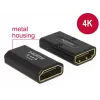 DELOCK Adapter High Speed HDMI met Ethernet - HDMI-A bus > HDMI-A bus 4K Gender Changer zwart