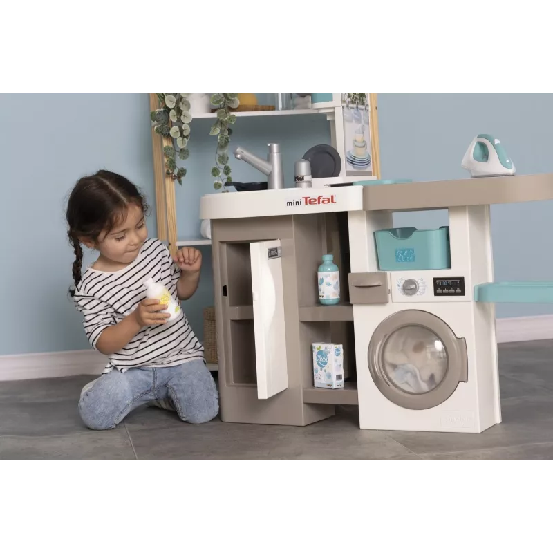Smoby 311050 speelkeuken met wasruimte en accessoires