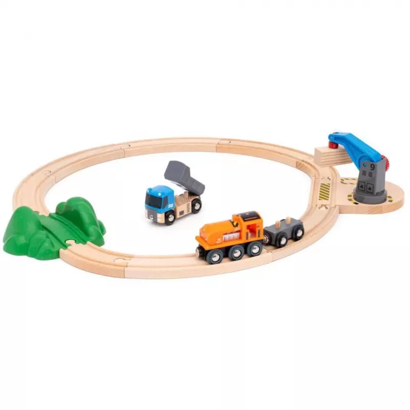 Brio World goederentrein startset met kraan