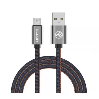 USB-naar-micro-USB-datakabel Tellur 1 m denim