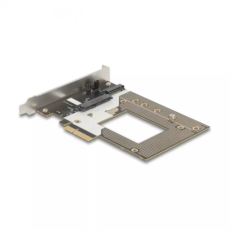 Interne M.2-/U.2-adapterkaart DELOCK 90854 — PCIe 4.0 (host: PCIe, uitgangen: M.2 Key M 110 mm, U.2)