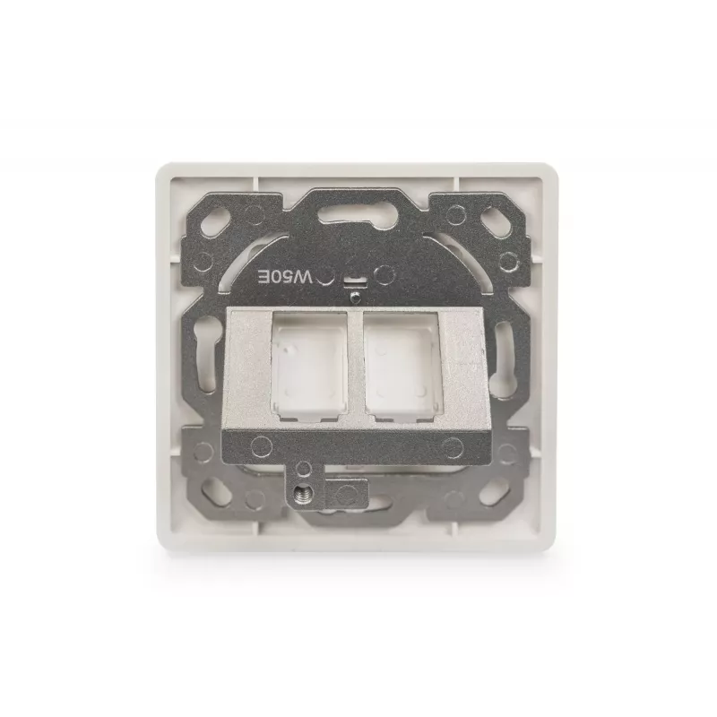 Digitus | Wandplaat voor keystone-modules, Duits type, middenplaat 50x50 mm, frame 80x80 mm | DN-93801-1