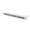 Lanberg PPS7-1024-S patchpaneel 19 inch 1U, 24 poorten, Cat7, FTP afgeschermd, grijs
