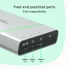 Draagbare accu Green Cell BPLGC20P 20800 mAh lithium-ion, USB-C PD 65W, 2x USB-C + 1x USB-A, aluminium behuizing