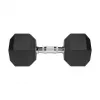 Met rubber beklede gietijzeren dumbbell HEX 20 kg REBEL ACTIVE