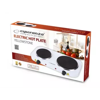 Esperanza EKH014W elektrische kookplaat 2 kookzones wit