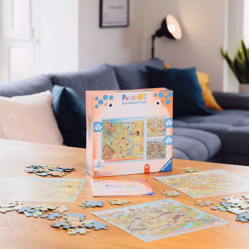 Puzzel UP geschiedenis - steentijd, Oude Rome, middeleeuwen 100, 121 en 144 stukjes