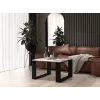 MODERN MINI tafel 67x67x40 cm wit/zwart