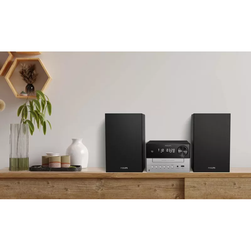 Philips TAM3205M2 home-audiosysteem home-audio-microsysteem 20 W zwart, zilver