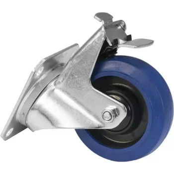 Transportwiel Roadinger RD-100B 100 mm blauw met rem