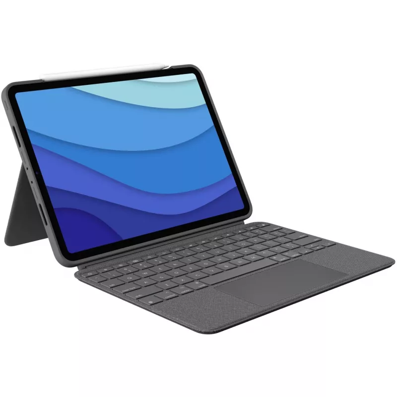 Case met toetsenbord Combo Touch US iPad Pro 11 1,2,3 Gen grijs