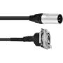 XLR-patchkabel PSSO 1 m – XLR-stekker naar XLR-bus, zwart
