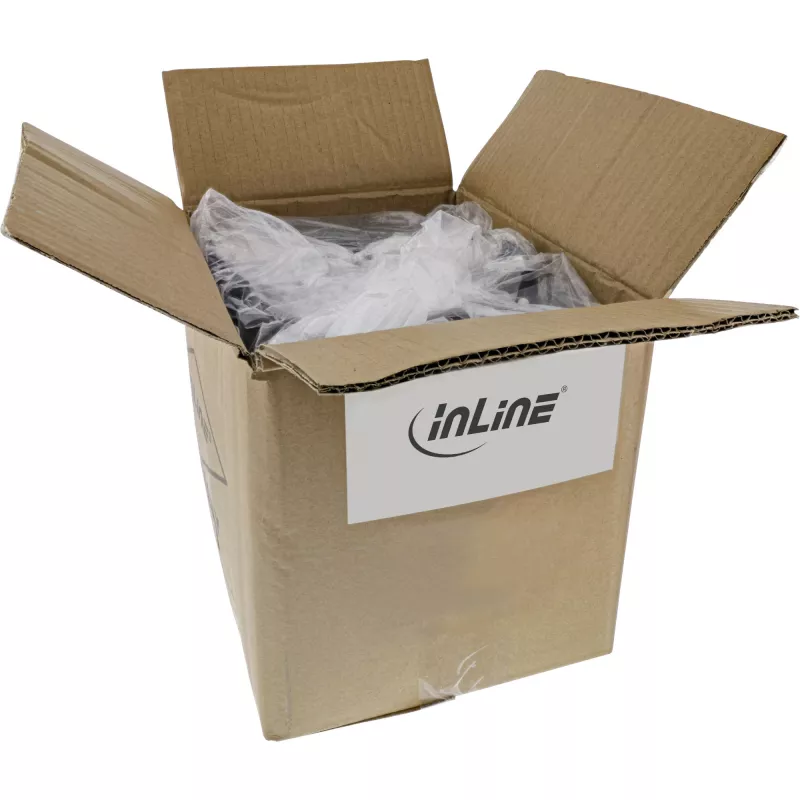 InLine USB 2.0-kabel USB-C naar A, zwart, 1 m, bulkverpakking van 130 stuks (B-35731)