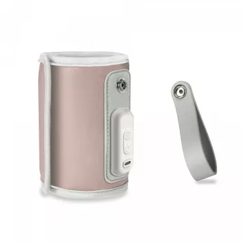 Flessenwarmer Lionelo Thermup Go roze — draagbare flessen- en voedselwarmer voor babyvoeding