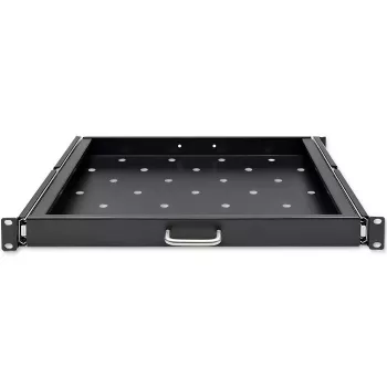 Qoltec 54509 schuifbare stalen rackplank, 600x600, zwart