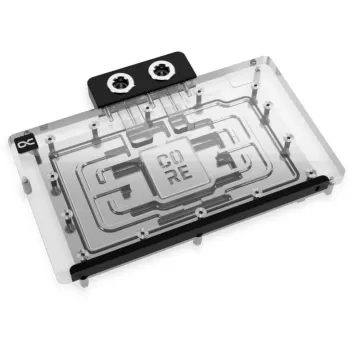 Backplate Alphacool 10259 aluminium chroom koper zwart 153,3 mm