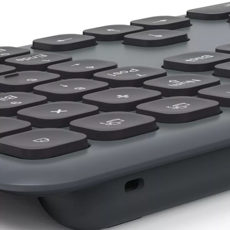 Multi-device toetsenbord- en muisset zwart grijs