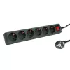 Verlengsnoer ROLINE 19.07.1075 3 m 6 AC-stopcontacten binnen zwart