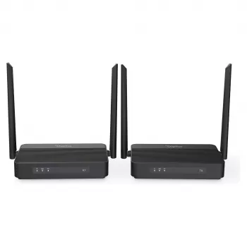 Draadloze HDMI-KVM-extender-set DIGITUS DS-55360 – zender & ontvanger, draadloos, 100 m, 4K/60 Hz, HDMI, USB-A/USB-C