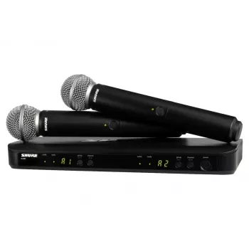 Shure BLX288E/SM58-H8E – draadloos systeem met ontvanger en twee SM58-microfoons