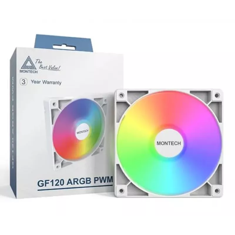 Montech GF120 V2 ARGB computerbehuizing ventilator module 12 cm wit 3 st.