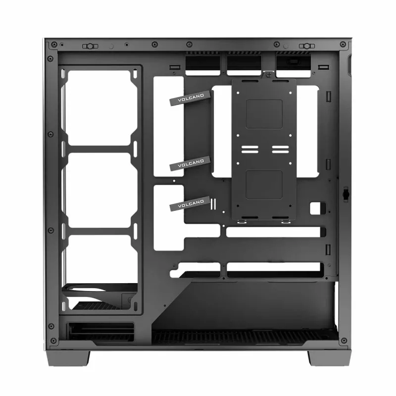 PC-behuizing MODECOM Volcano Stellar NF ATX Midi Tower, gehard glas, zwart, ondersteunt ATX/micro ATX, GPU tot 420 mm, CPU-koeler 175 mm