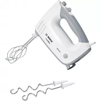 Handmixer Bosch MFQ36400 — 450 W, 5 snelheden, turbo, 1,3 m kabel, grijs/wit