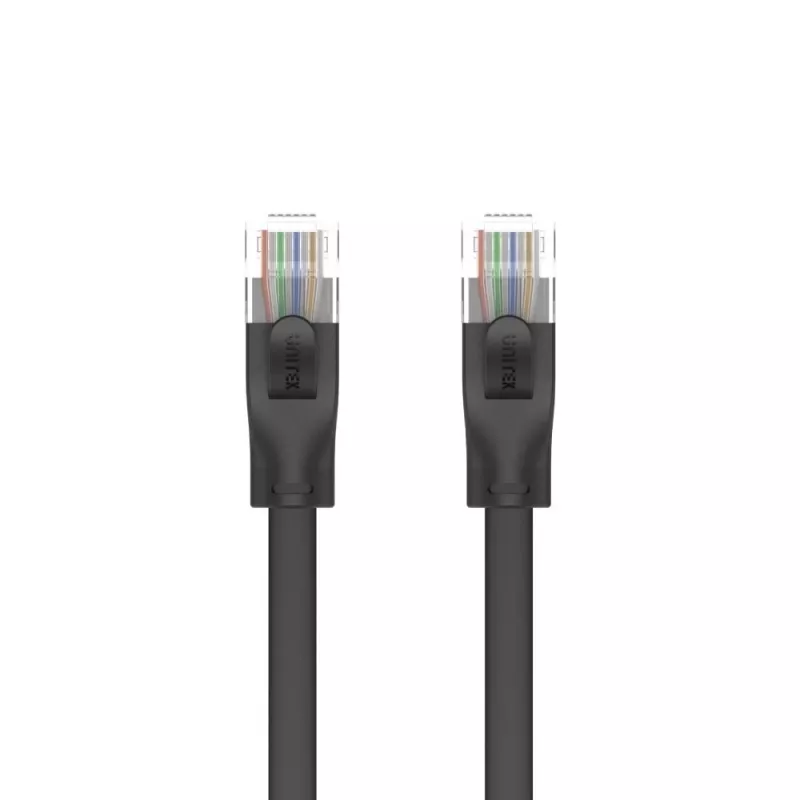 Unitek C1811GBK Cat6 UTP platte Ethernet-kabel, 3 m, zwart