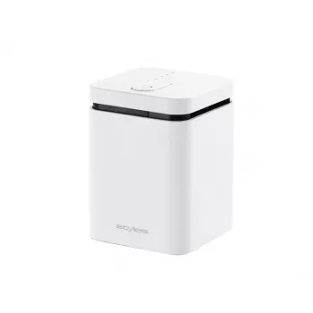 Aromadiffuser Stylies ELARA/WHITE — verdampingsdiffuser, voor ruimtes tot 25 m², 2 u timer, AC/batterij/USB, 1,3 W, 74×74×100 mm