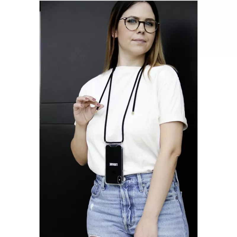 Lookabe telefoonhoesje met ketting voor iPhone XS Max, goud/zwart