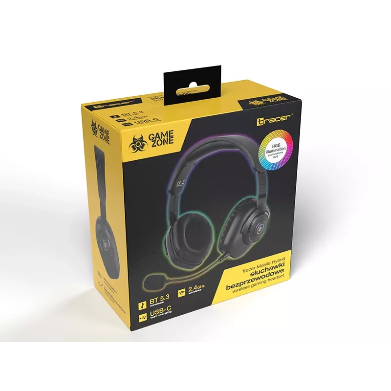 Tracer koptelefoon GAMEZONE Mobile hybride BT+2.4G zwart