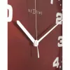 NeXtime klok 3053ro Dash Red, Ø35 cm, wand, rood/zilver