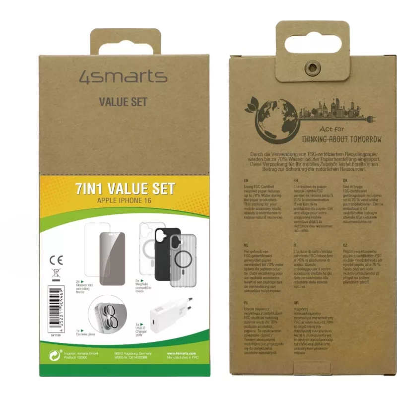 4smarts 7in1 Value set voor Apple iPhone 16 MagSafe-compatibel