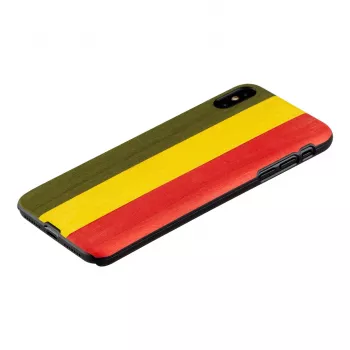 Smartphonehoes man and wood voor iPhone XS Max – model reggae, zwart