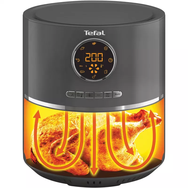 Tefal Ultra Fry Digital EY111B eenvoudig 4,2 L 1400 W heteluchtfriteuse grijs