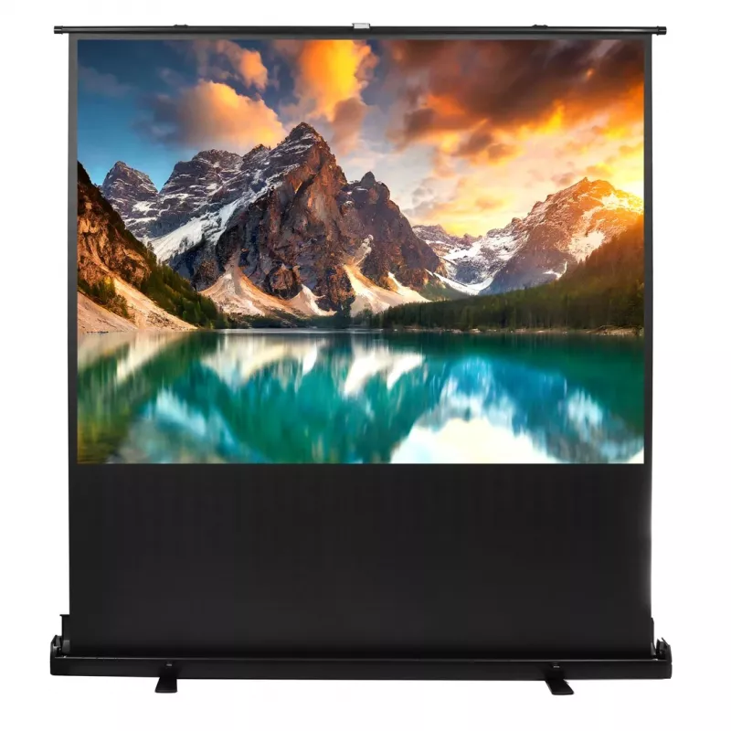 Maclean MC-963 draagbaar projectiescherm, compact, standaard, 86 inch, 4:3