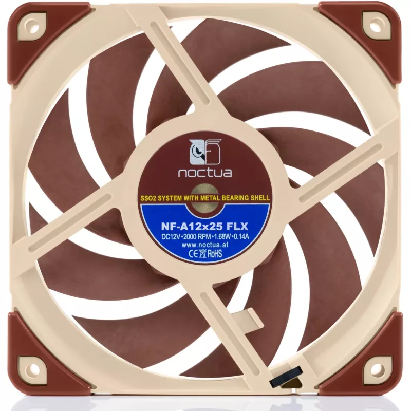 Noctua NF-A12x25 FLX 120mm behuizingsventilator