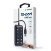 USB-hub Gembird UHB-U2P10P-01 — 10-poorts USB 2.0-hub