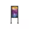 Edbak POK101 stalen behuizing voor digital signage display, zwart, staand 862x200x1981mm
