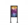 Edbak POK101 stalen behuizing voor digital signage display, zwart, staand 862x200x1981mm