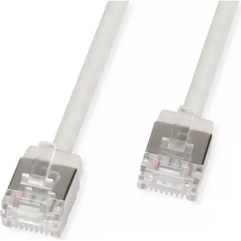 ROLINE U/FTP patchkabel Cat.6A ultrakorte RJ45 grijs 1m - netwerk - FTP (21.15.4501)