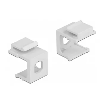 Delock - modulaire invoer (leeg) - wit - 1 aansluiting (verpakking van 4) (86819)